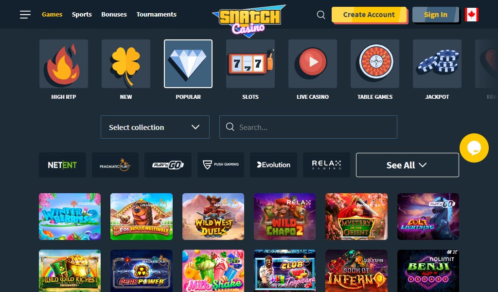Homepage Snatch casino